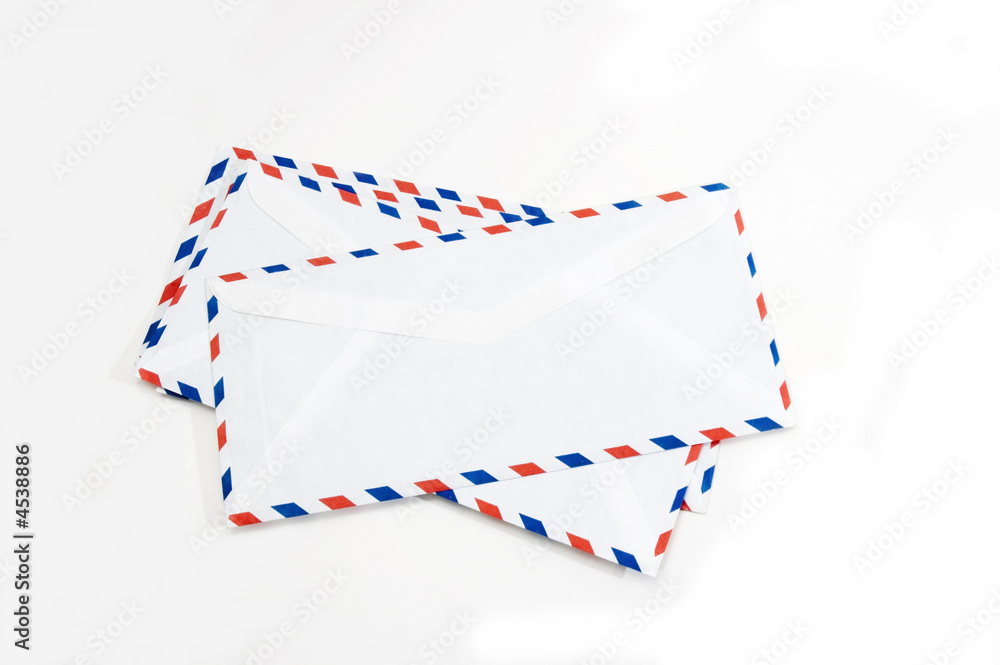 Letter envelopes isolated