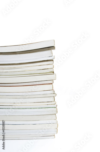 Pile of books isolated