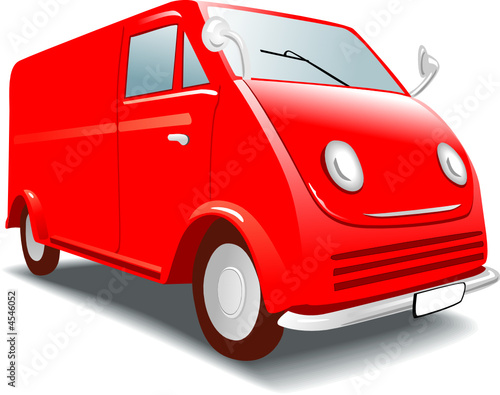 Mini Buss -  Retro Model Car. Hobby, collection. Vector