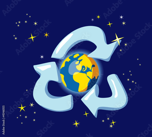 Protect the World. Ecology concept. Vector illustration