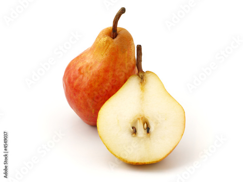 pear and sliced pear