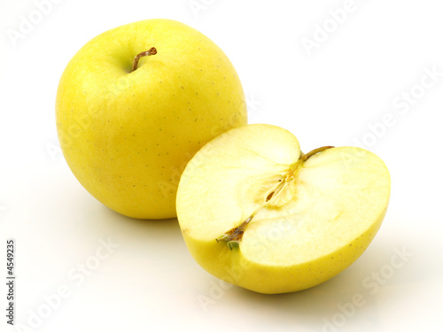 two yellow apples