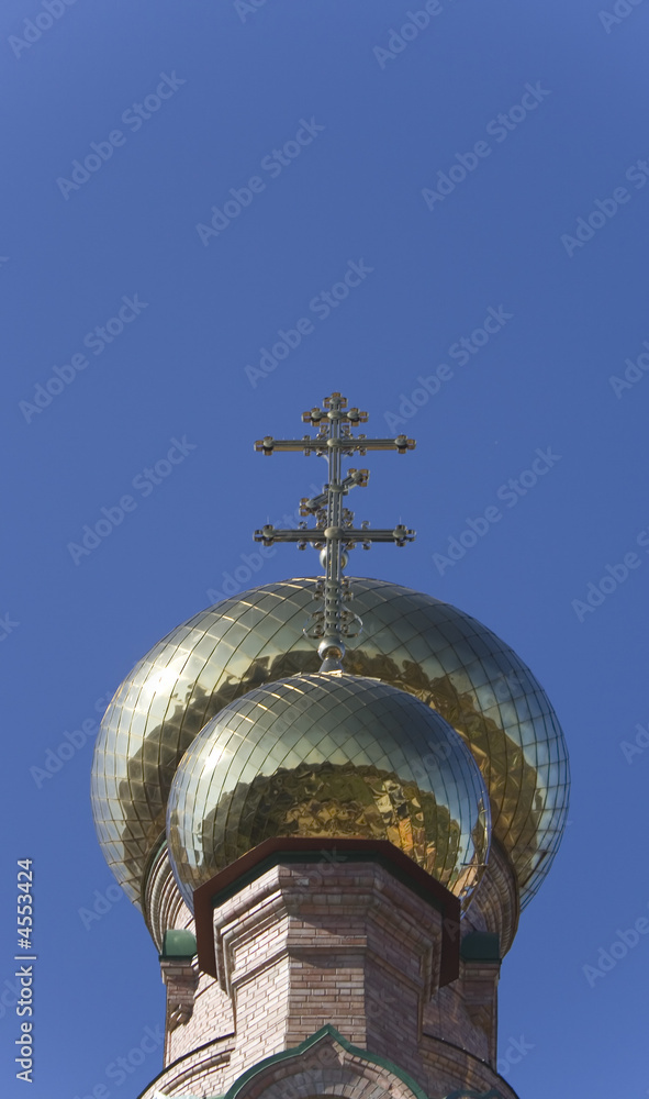 domes of Orthodox church with crosses