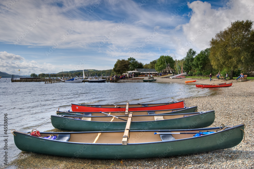 Canoes on Coniston water