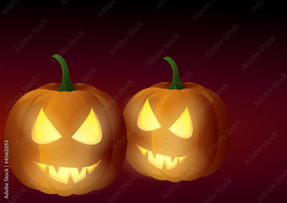 Deux Jack'O Lantern dans la nuit Deux Jack'O Lantern dans la nuit