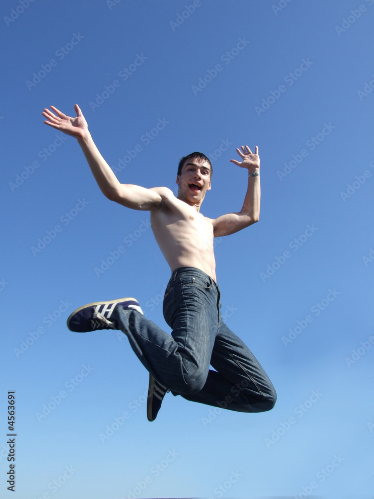 Happy man jumping 2