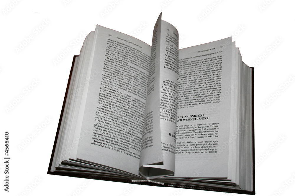 Fototapeta premium Open book isolated on white