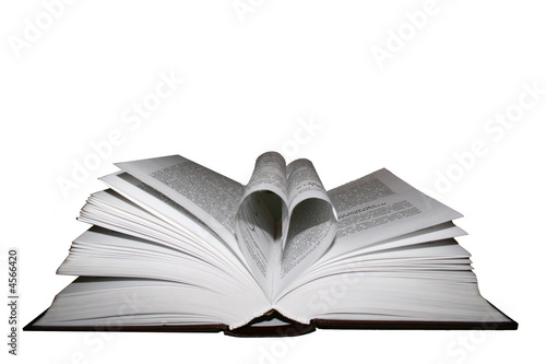 Open book isolated on white