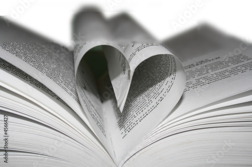 Open book isolated on white
