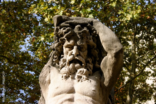 Architectural Detail of caryatid sculpture of man