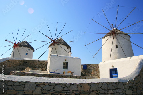 Mykonos windmills upview