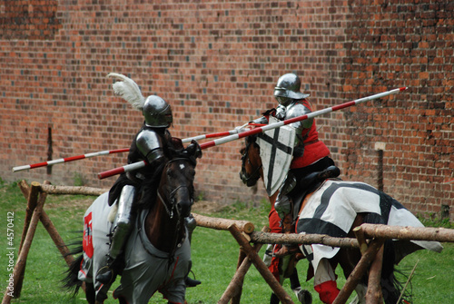 Medieval knight on a horse