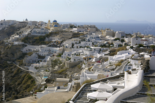 Blick auf Finikia, Santorin