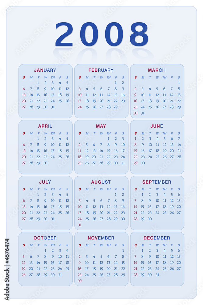 calendar-year-2008-stock-illustration-adobe-stock