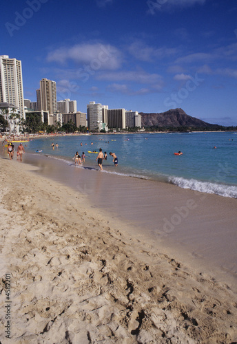 Waikiki Beach, Honolulu, Hawaii USA