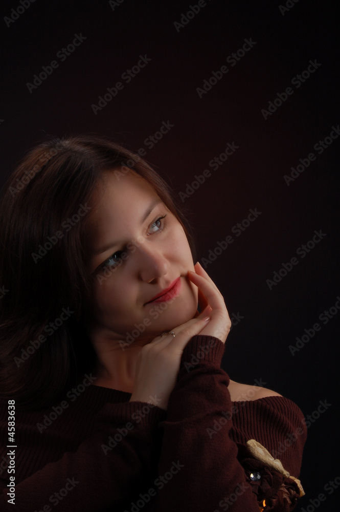 A woman thinking A woman thinking