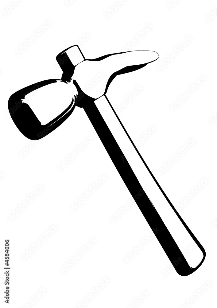 martello - metal hammer black Stock Vector | Adobe Stock