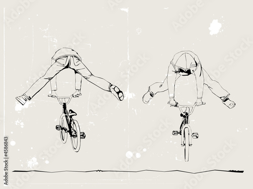 two bicyclists