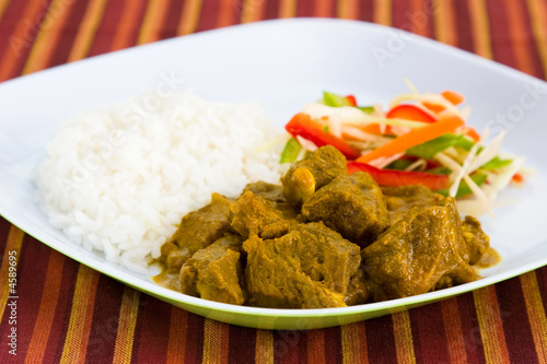 Goat Curry with Rice - Caribbean Style