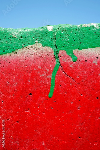 oil-paint on the wall