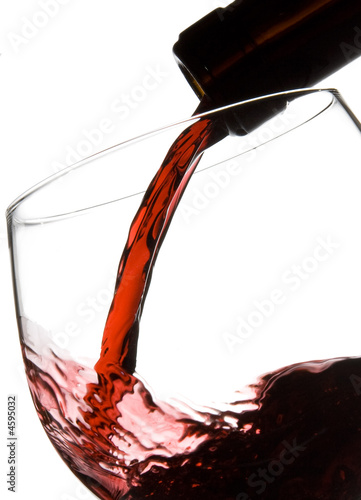 Filling wine glass