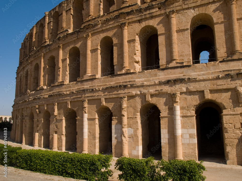 Roman colosseum in El Jem, Tunisia Roman colosseum in El Jem, Tunisia