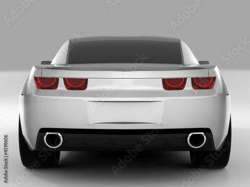 silvery sports car