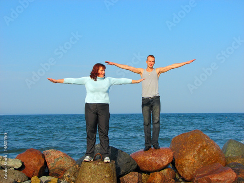 couple on the stones