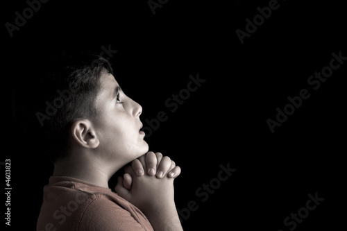 praying boy
