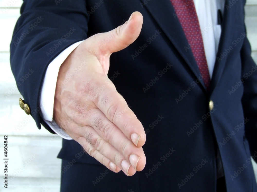 Obraz premium hand shake close up