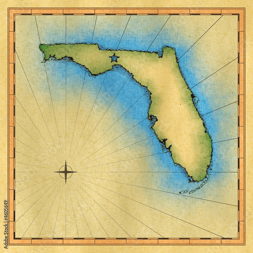 Old map of Florida