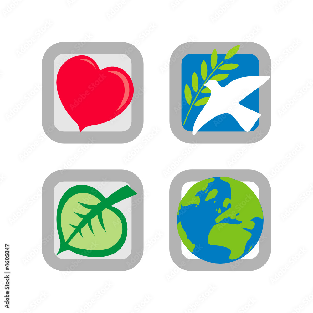 Obraz premium GLOBAL: Mini Icon Set - Version 