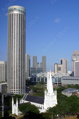 Singapore skyline, stamford, suntec c