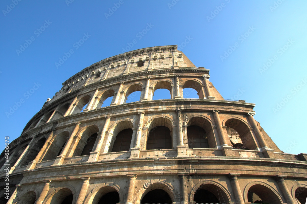 Famous Colosseum or Coliseum in Rome, Italy