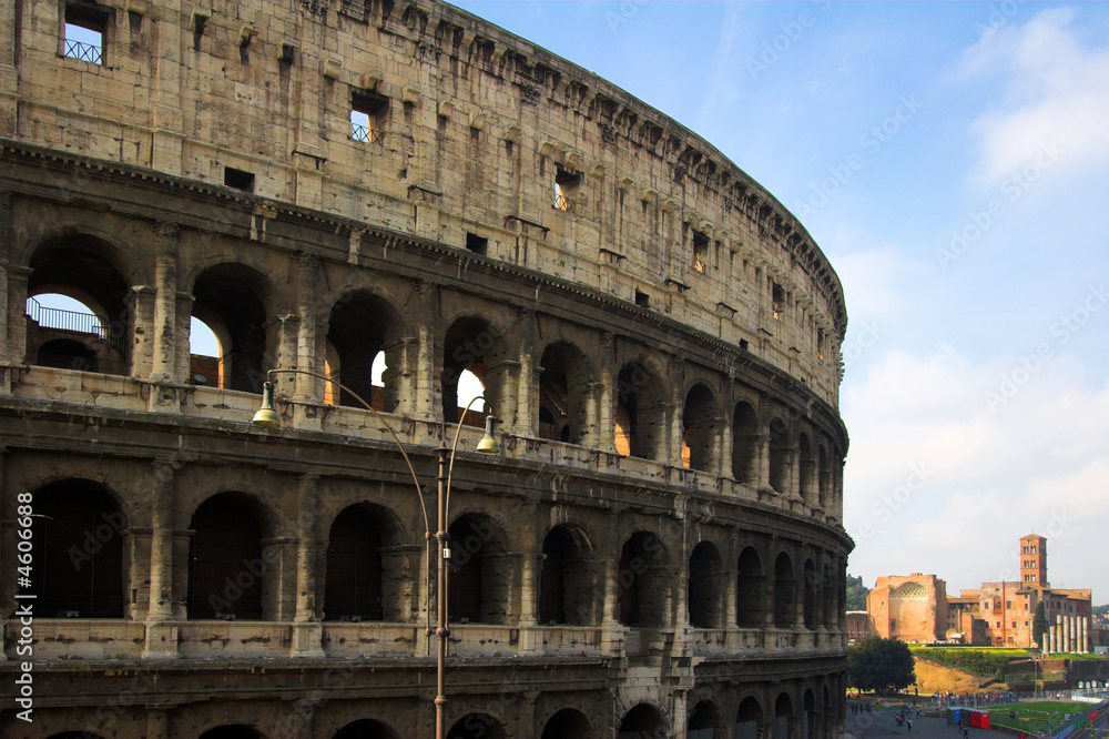 Famous Colosseum or Coliseum in Rome