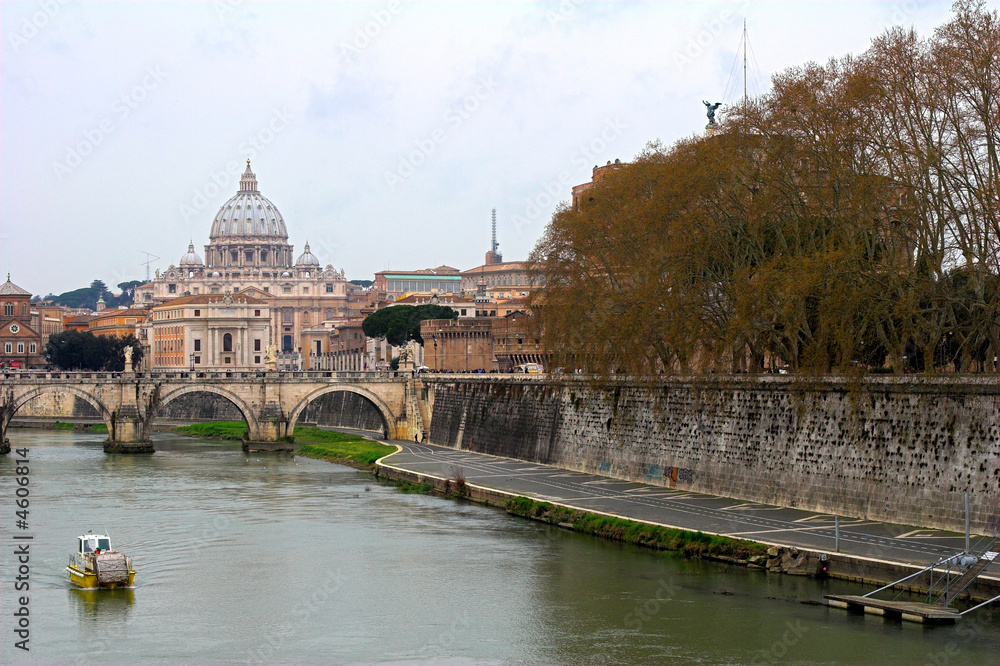 Saint Peter's Basilica,wide panoramic view, Rome, Italy
