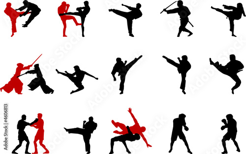 martial arts silhouettes #4606813