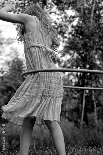 Old Fashioned Girl Twirling Hula Hoop