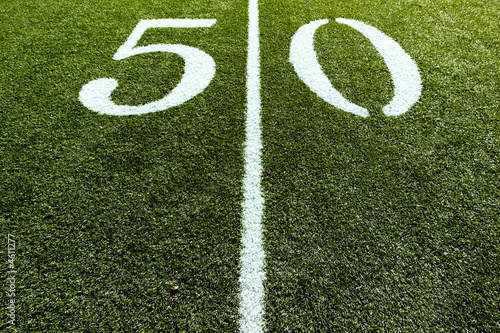 Football Field on 50 Yard Line