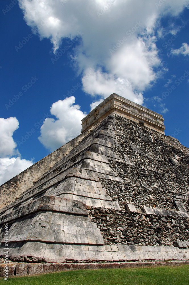 View of Ancient Mayan Pyramid