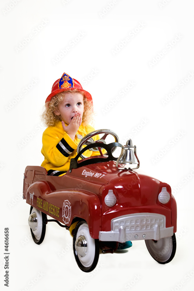 Fototapeta premium Little fireman