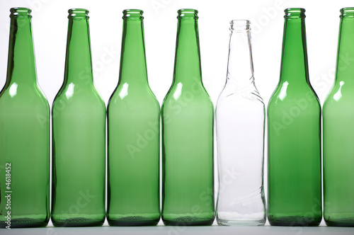 White and green bottles