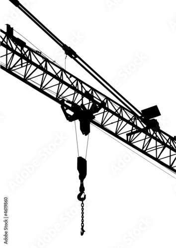 vector illustration construction silhouette construction crane