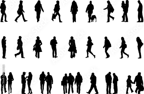 vector silhuettes of people