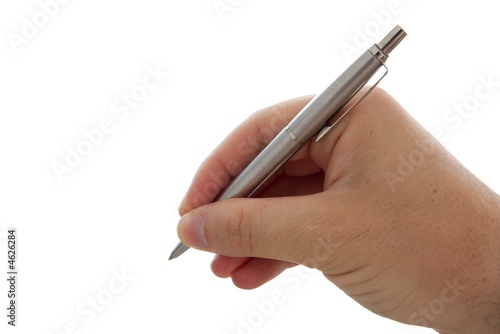 Hand and pen photo