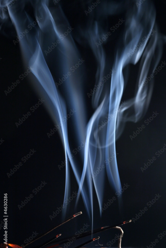 Aroma smoke on a dark background