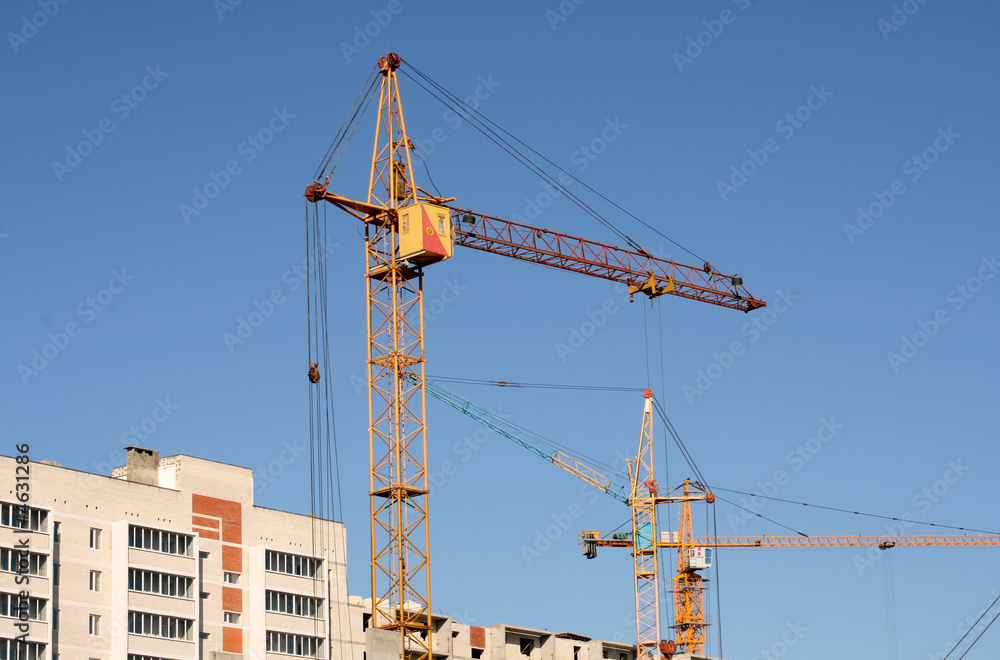 Construction of new apartment houses