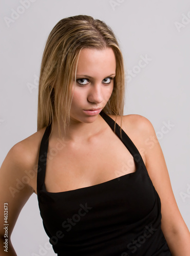 BlondeGirlInBlackDress