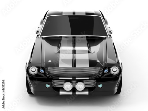 Black Classical Sports Car