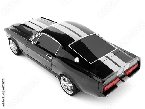 Obraz na plátně Black Classical Sports Car